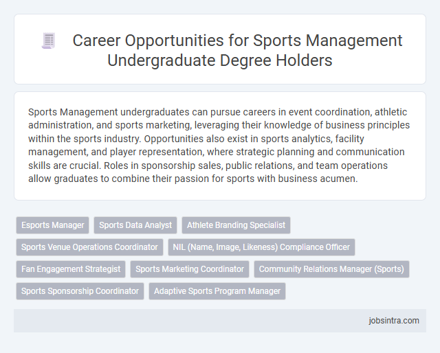 Career Opportunities for Sports Management Undergraduate Degree Holders