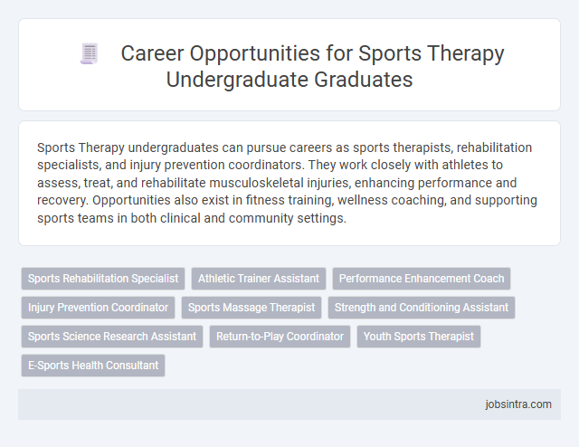 Career Opportunities for Sports Therapy Undergraduate Graduates