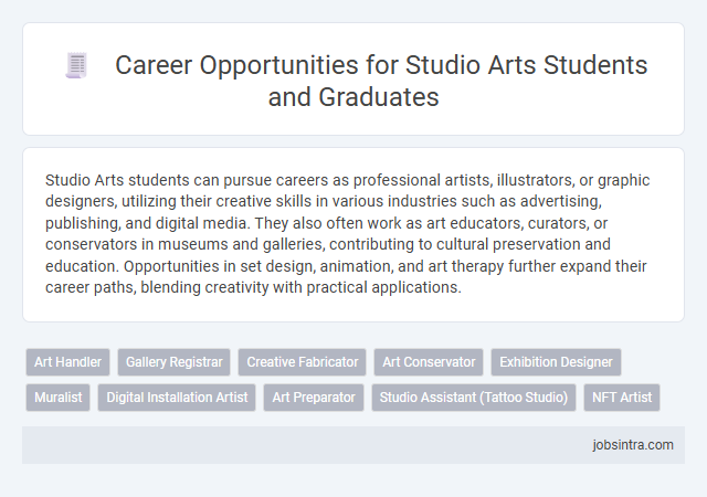 Career Opportunities for Studio Arts Students and Graduates