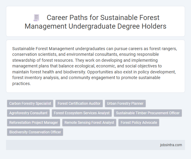 Career Paths for Sustainable Forest Management Undergraduate Degree Holders