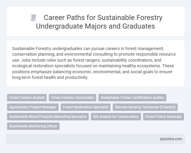 Career Paths for Sustainable Forestry Undergraduate Majors and Graduates