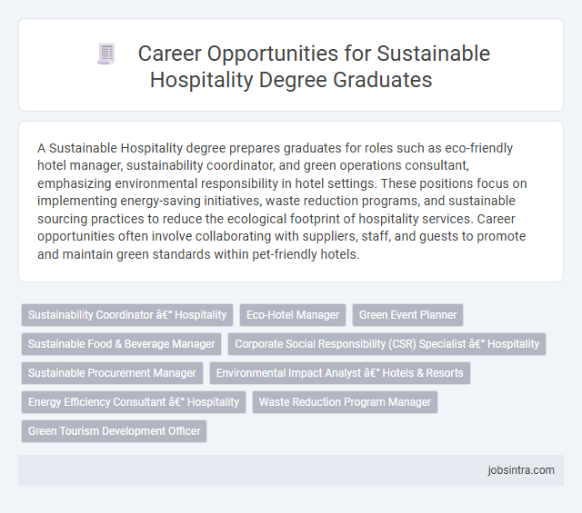 Career Opportunities for Sustainable Hospitality Degree Graduates