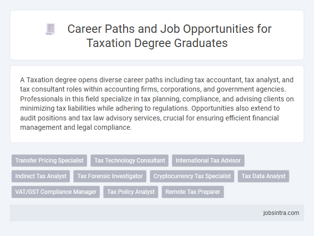 Career Paths and Job Opportunities for Taxation Degree Graduates