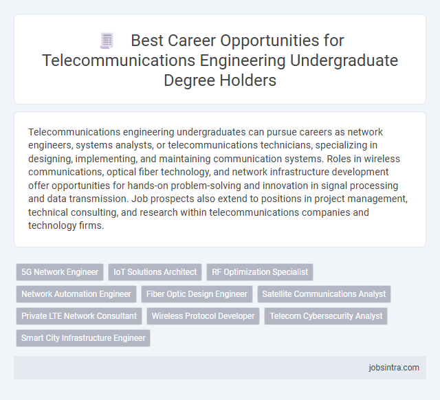 Best Career Opportunities for Telecommunications Engineering Undergraduate Degree Holders