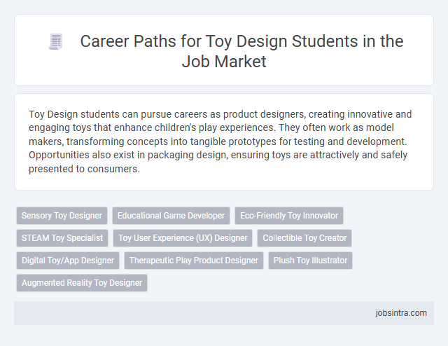 Career Paths for Toy Design Students in the Job Market