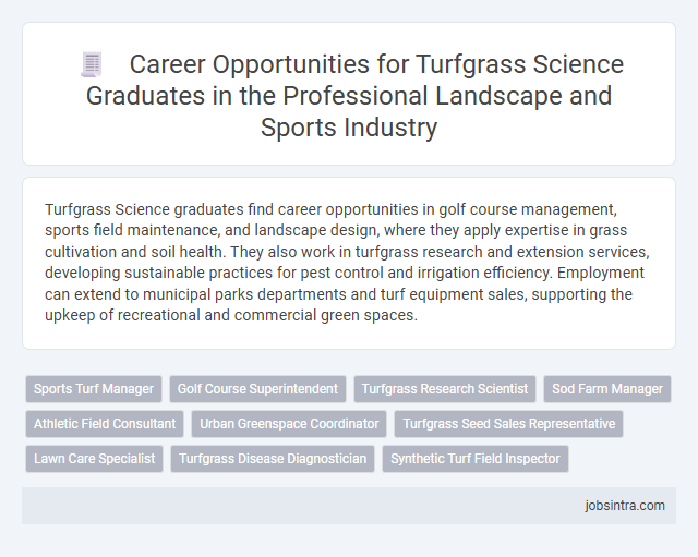 Career Opportunities for Turfgrass Science Graduates in the Professional Landscape and Sports Industry