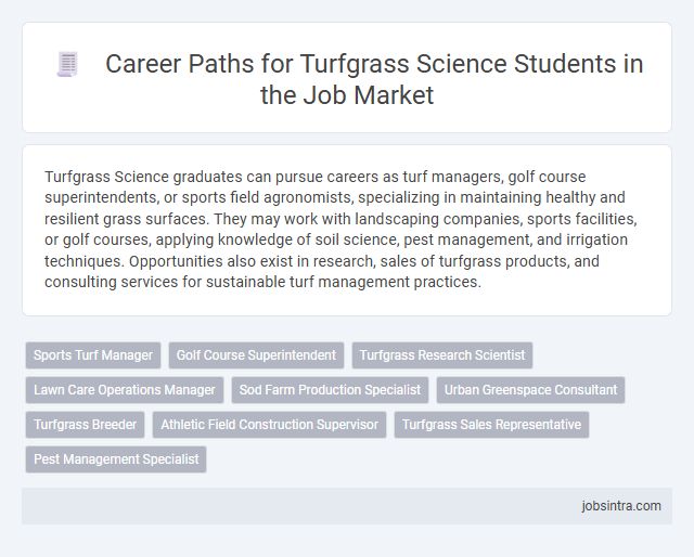 Career Paths for Turfgrass Science Students in the Job Market