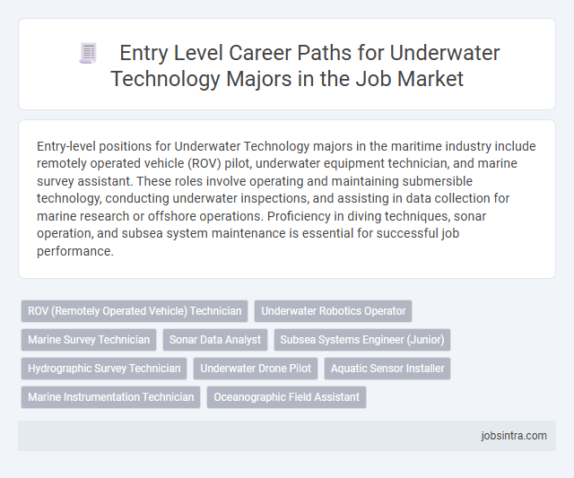 Entry Level Career Paths for Underwater Technology Majors in the Job Market