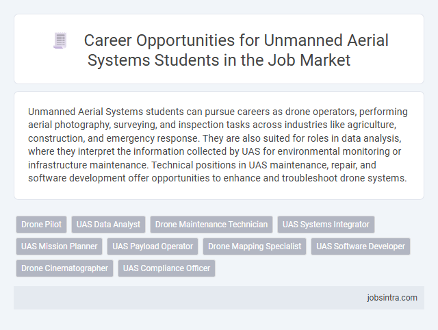 Career Opportunities for Unmanned Aerial Systems Students in the Job Market