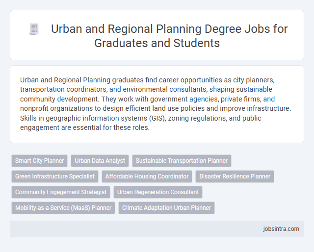 Urban and Regional Planning Degree Jobs for Graduates and Students