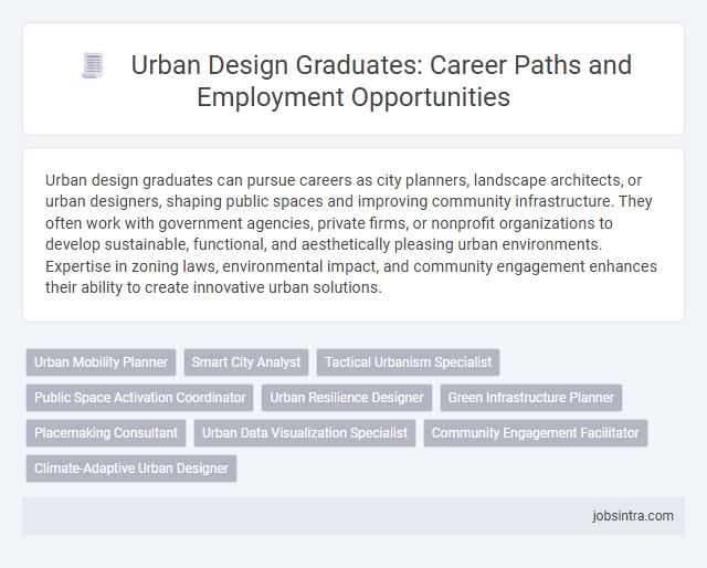 Urban Design Graduates: Career Paths and Employment Opportunities
