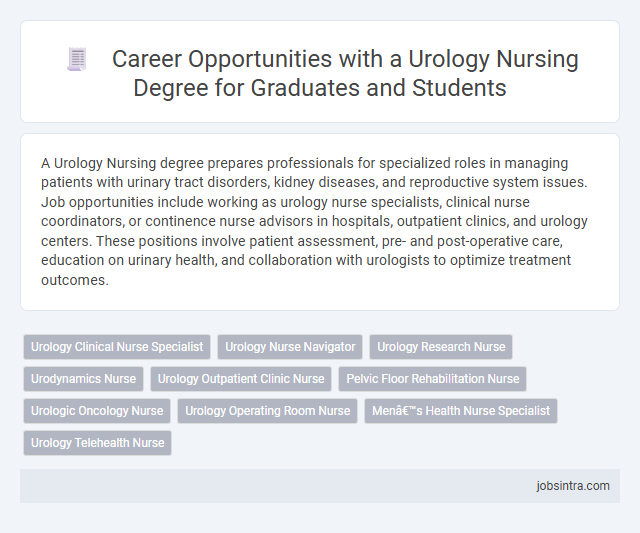 Career Opportunities with a Urology Nursing Degree for Graduates and Students