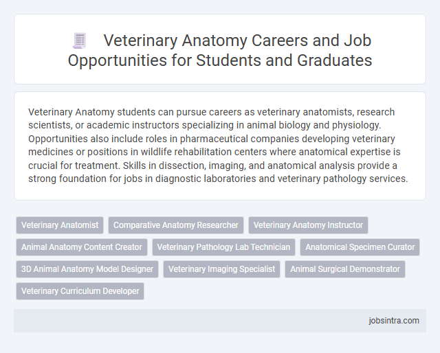 Veterinary Anatomy Careers and Job Opportunities for Students and Graduates
