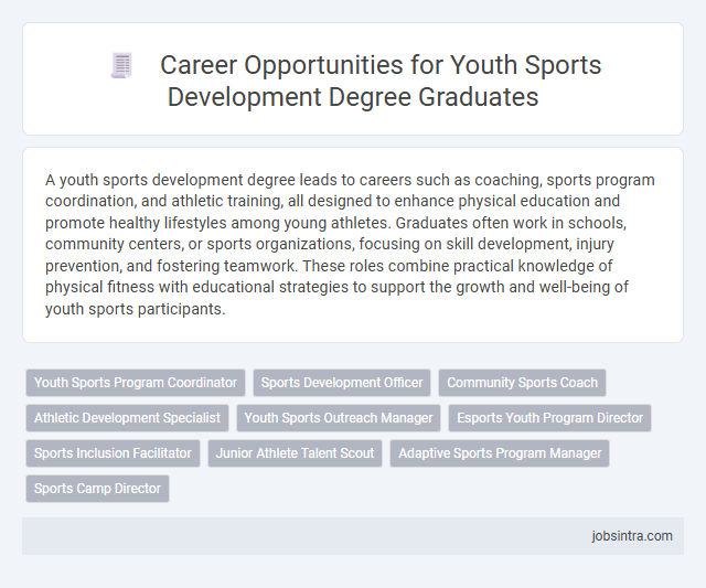 Career Opportunities for Youth Sports Development Degree Graduates