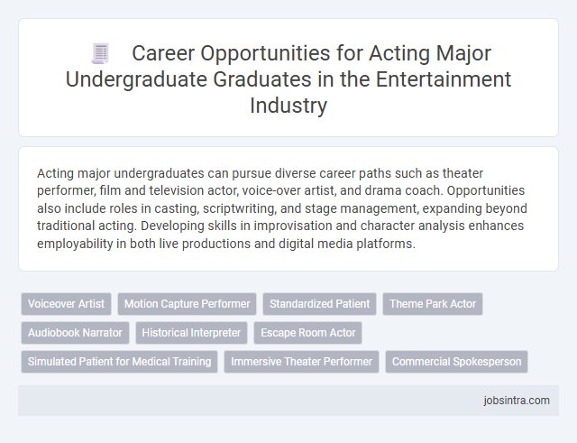 Career Opportunities for Acting Major Undergraduate Graduates in the Entertainment Industry