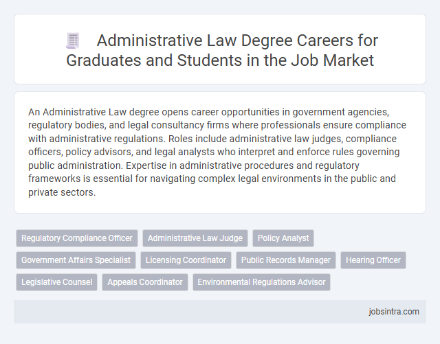 Administrative Law Degree Careers for Graduates and Students in the Job Market