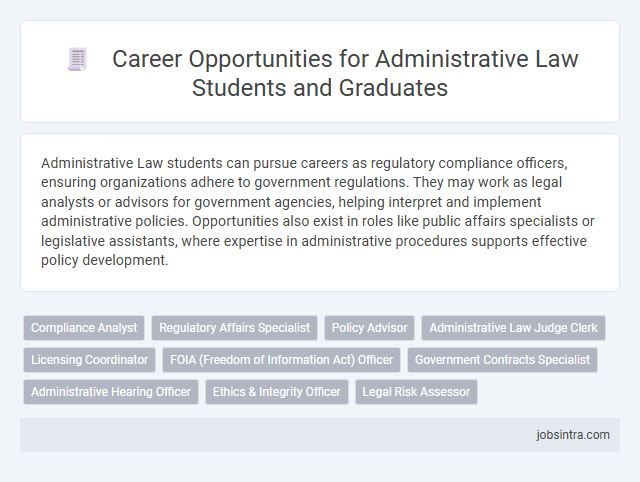 Career Opportunities for Administrative Law Students and Graduates