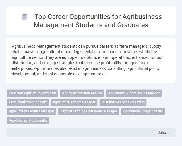 Top Career Opportunities for Agribusiness Management Students and Graduates