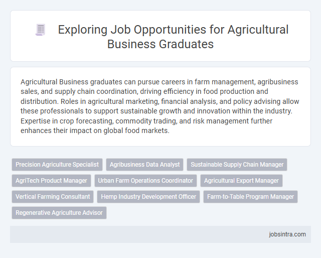 Exploring Job Opportunities for Agricultural Business Graduates