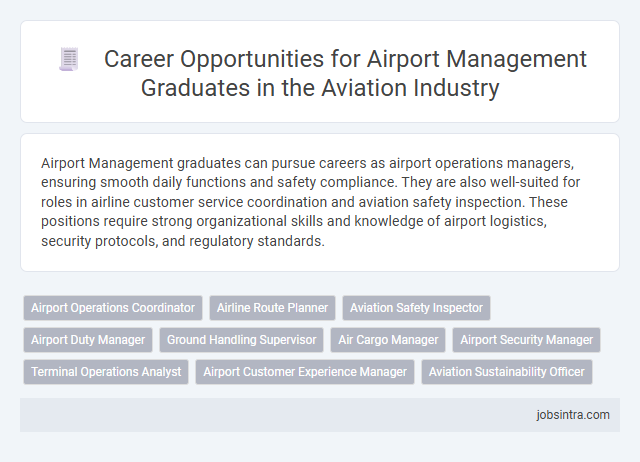 Career Opportunities for Airport Management Graduates in the Aviation Industry
