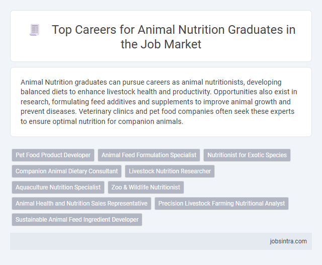 Top Careers for Animal Nutrition Graduates in the Job Market