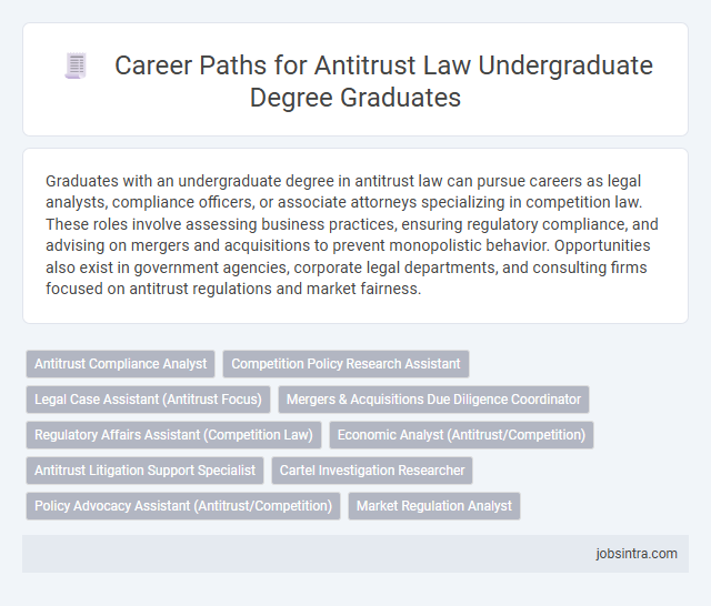 Career Paths for Antitrust Law Undergraduate Degree Graduates