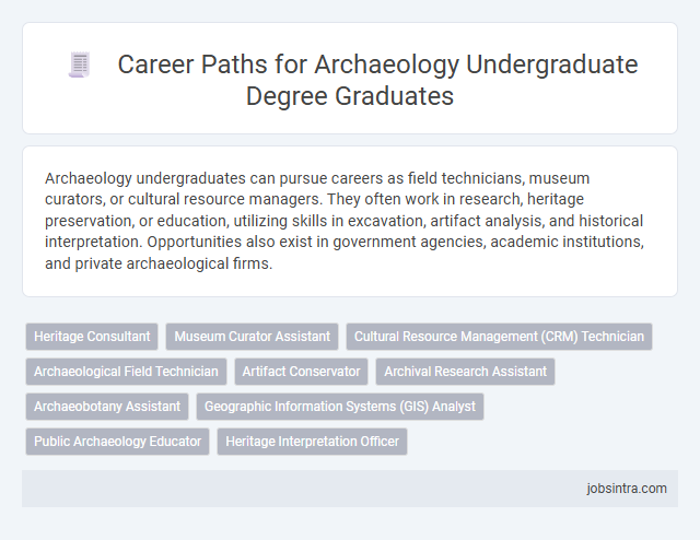 Career Paths for Archaeology Undergraduate Degree Graduates