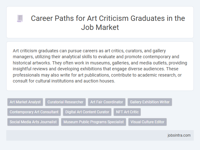 Career Paths for Art Criticism Graduates in the Job Market