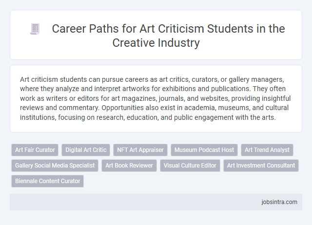 Career Paths for Art Criticism Students in the Creative Industry
