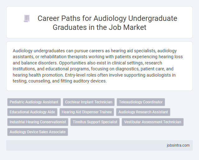 Career Paths for Audiology Undergraduate Graduates in the Job Market