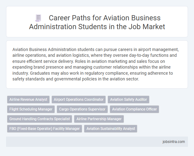 Career Paths for Aviation Business Administration Students in the Job Market