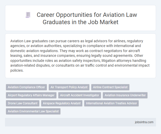 Career Opportunities for Aviation Law Graduates in the Job Market