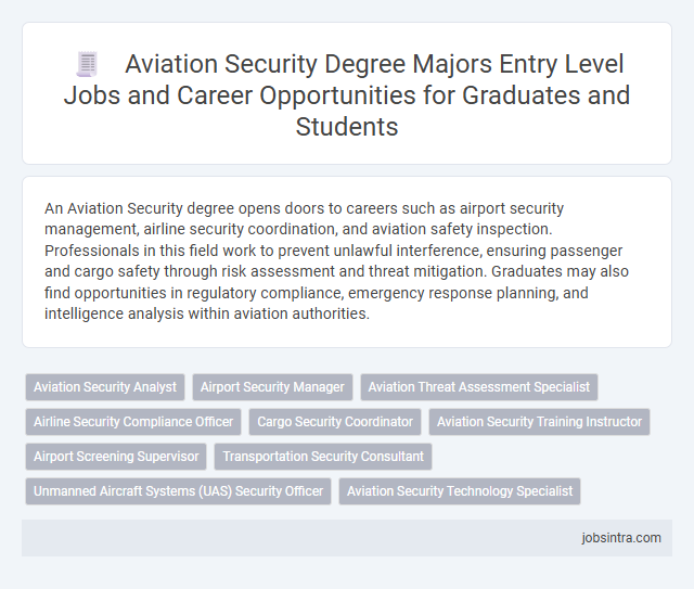Aviation Security Degree Majors Entry Level Jobs and Career Opportunities for Graduates and Students