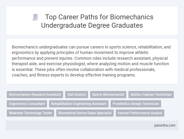 Top Career Paths for Biomechanics Undergraduate Degree Graduates