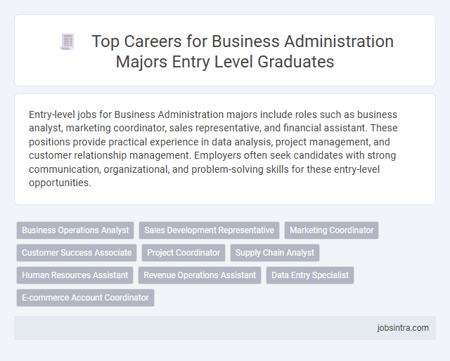 Top Careers for Business Administration Majors Entry Level Graduates