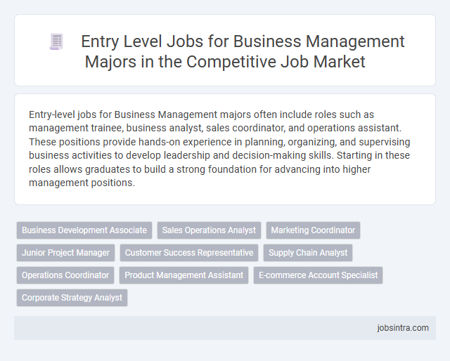 Entry Level Jobs for Business Management Majors in the Competitive Job Market