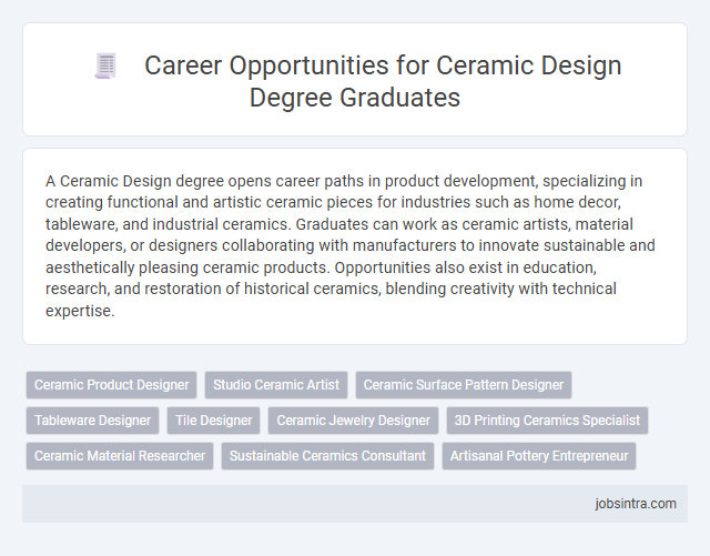 Career Opportunities for Ceramic Design Degree Graduates