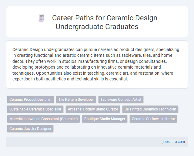 Career Paths for Ceramic Design Undergraduate Graduates
