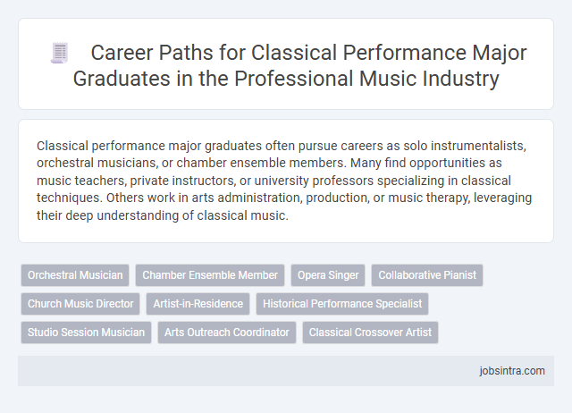 Career Paths for Classical Performance Major Graduates in the Professional Music Industry