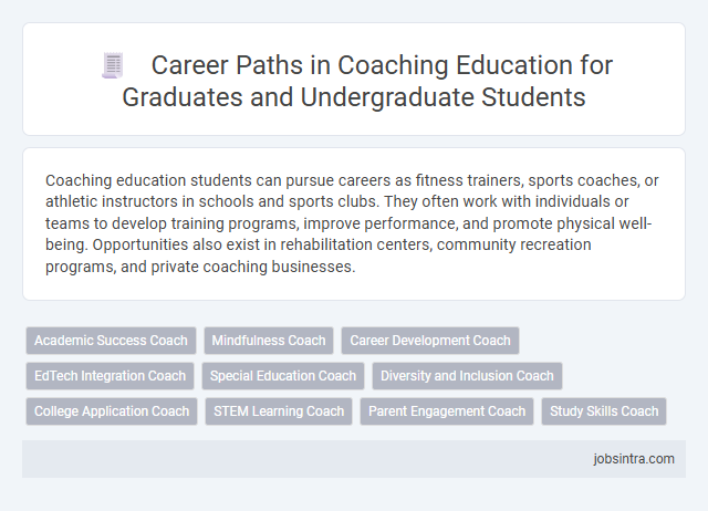 Career Paths in Coaching Education for Graduates and Undergraduate Students
