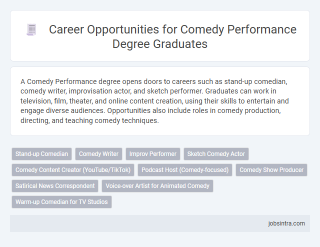 Career Opportunities for Comedy Performance Degree Graduates