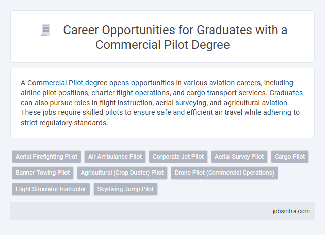 Career Opportunities for Graduates with a Commercial Pilot Degree