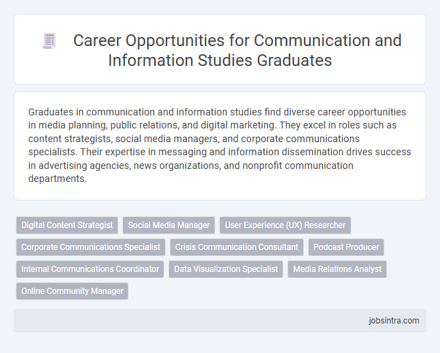 Career Opportunities for Communication and Information Studies Graduates