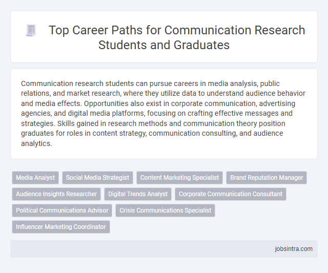 Top Career Paths for Communication Research Students and Graduates