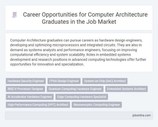 Career Opportunities for Computer Architecture Graduates in the Job Market