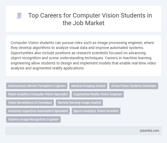Top Careers for Computer Vision Students in the Job Market