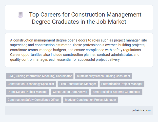 Top Careers for Construction Management Degree Graduates in the Job Market