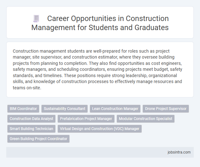 Career Opportunities in Construction Management for Students and Graduates