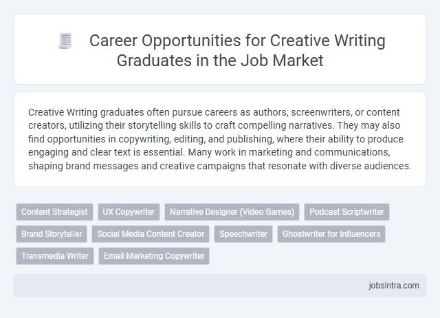 Career Opportunities for Creative Writing Graduates in the Job Market