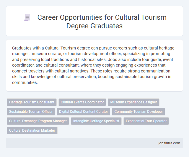 Career Opportunities for Cultural Tourism Degree Graduates